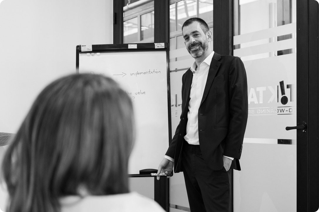 Ben at a whiteboard